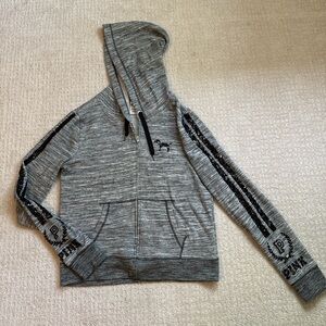 PINK Victoria's Secret Heather Gray Zip-Up Hoodie